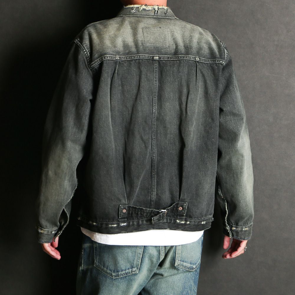 MVC type-I tracker jacket (used washed) - Black / デニムジャケット / MVC-JK04