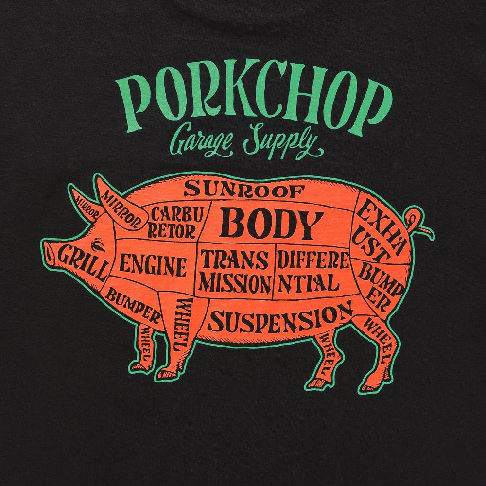 PORK BACK TEE - BLACK / ショートスリーブTシャツ
