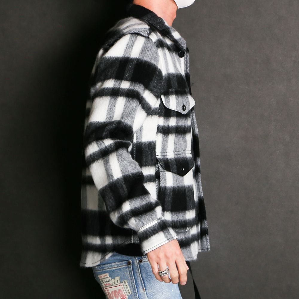 PLAID FUR WORK SHIRTS-TYPE JACKET / ブランケットチェック ワークシャツジャケット / TJK-F2016