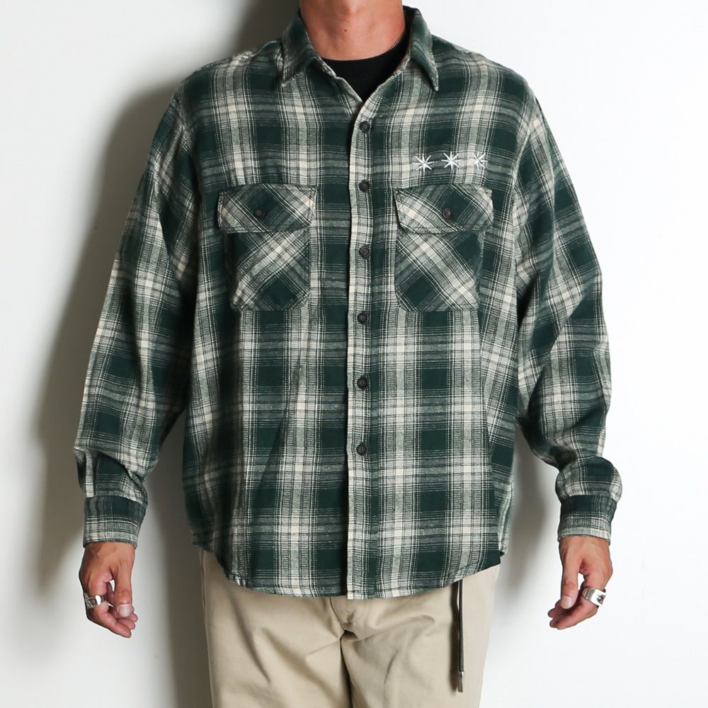 Flannel Shirt - Green / フランネルシャツ / GD0468