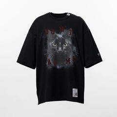 Cat Printed T-shirt - BLACK / キャット プリント Tシャツ / J17TS823