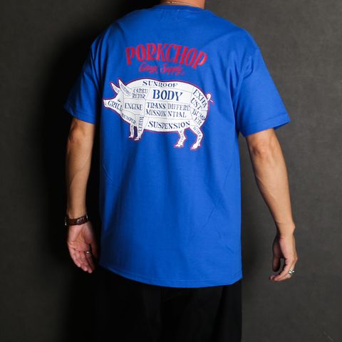 PCP BACK TEE - BLUE / ショートスリーブTシャツ