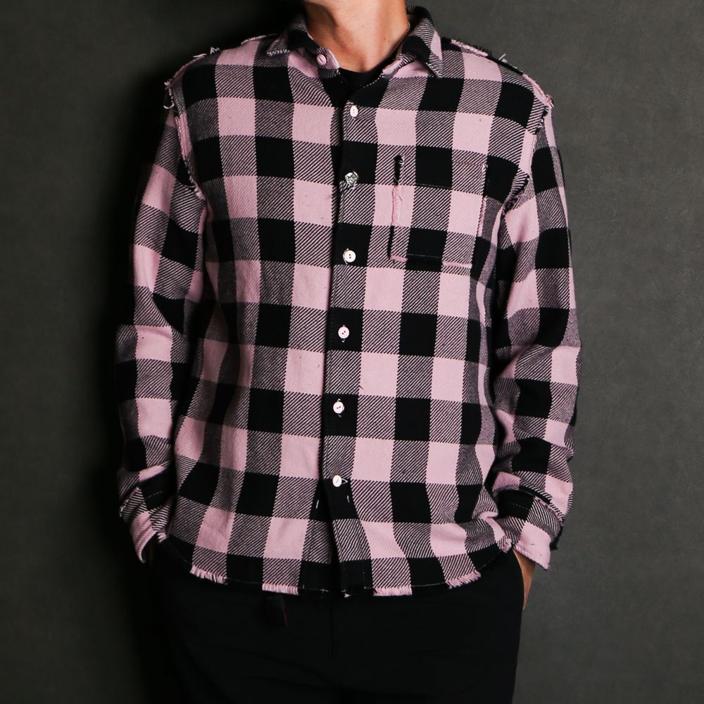 TMT - Buffalo PLAID FRINGE SHIRTS / フリンジ バッファローチェック