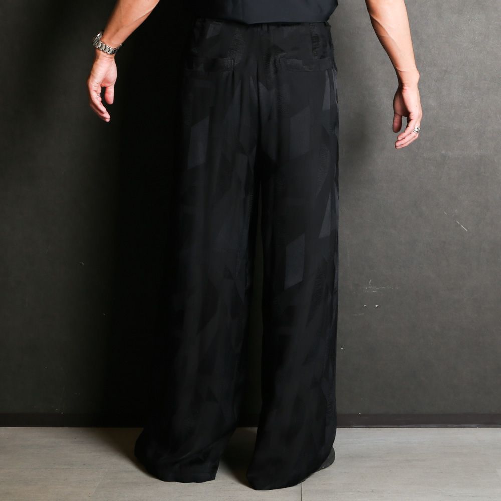 "GEOMETRIC JACQURD" RAYON CUPRA TROUSERS / トラウザー / TA24SS-PT102