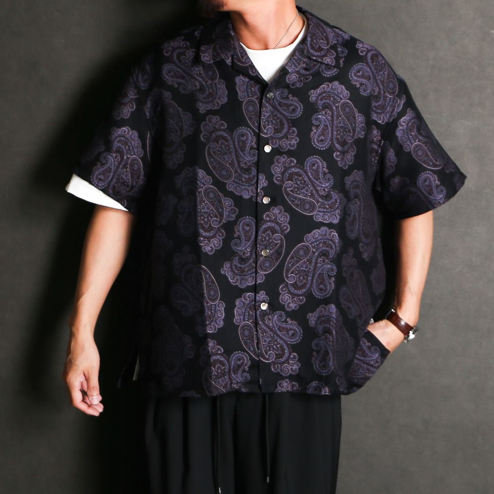 Aloha shirt - Sprinkled paisley jacquard / アロハシャツ - オリジナルペイズリージャガード / SN-614