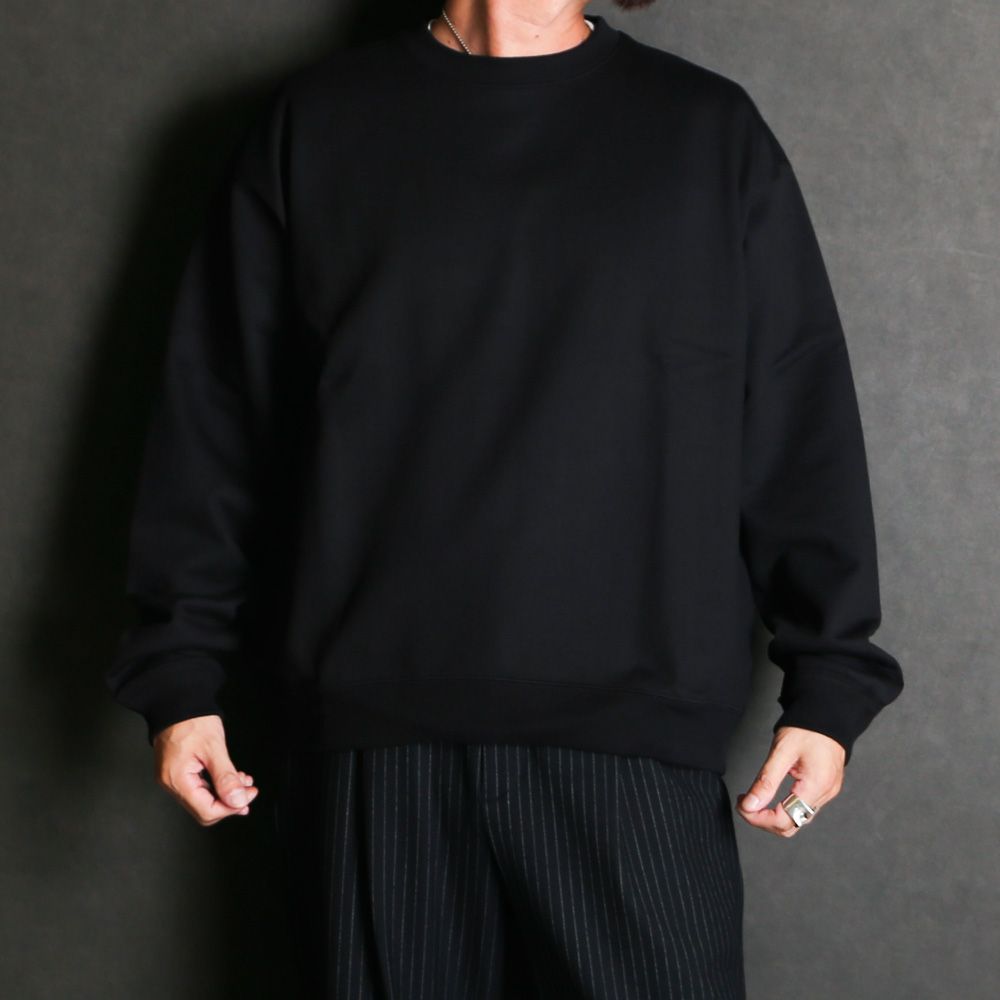 【ラスト1点-サイズ3】 Comfort Sweat - Black / オーガニックコットンヘビー吊裏毛 - コンフォートスウェット / A26C13CS04C