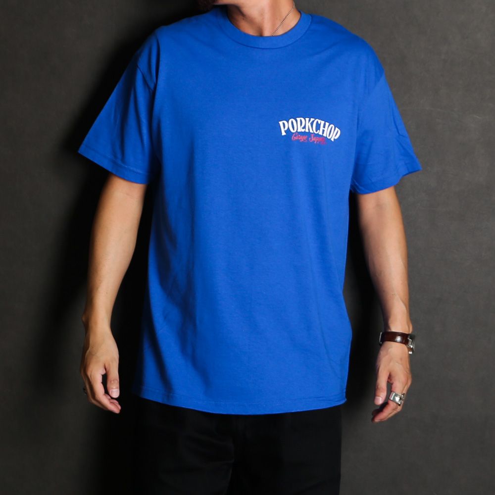 PCP BACK TEE - BLUE / ショートスリーブTシャツ