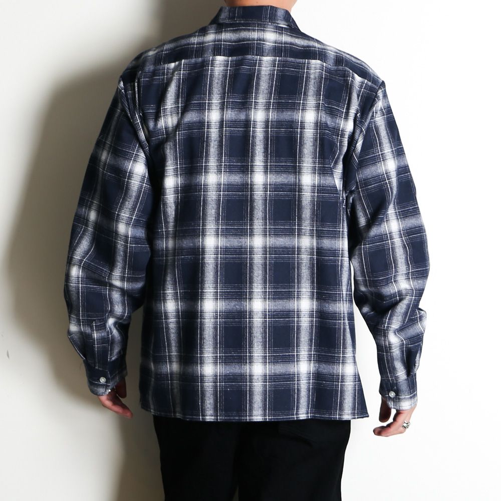Ombre Check L/S Shirt (26ss) - Blue / オンブレチェックシャツ / HS-020526