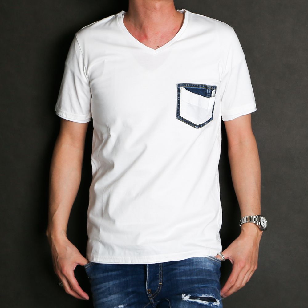 denim pocket-T / デニムポケット カットオフTシャツ / 7943 lj91t