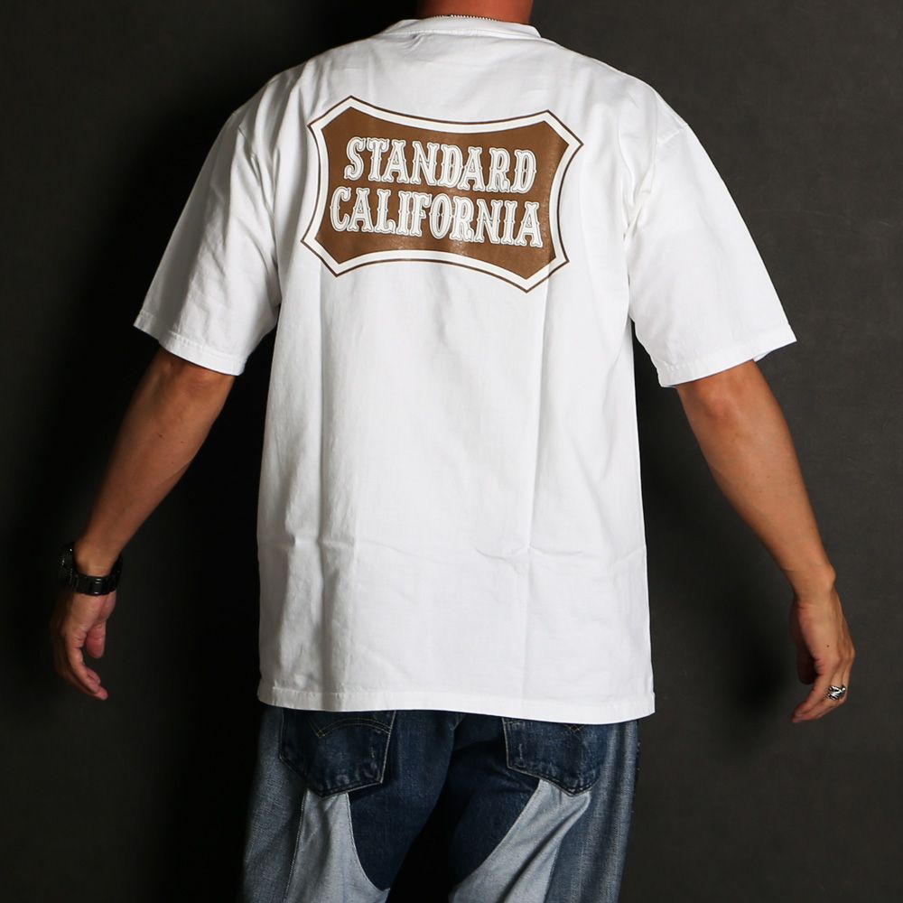 STANDARD CALIFORNIA - SD Heavyweight Basic Shield Logo T - White