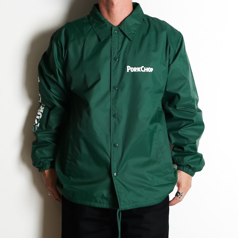 BURNING LOGO COACH JKT - IVY GREEN / コーチジャケット