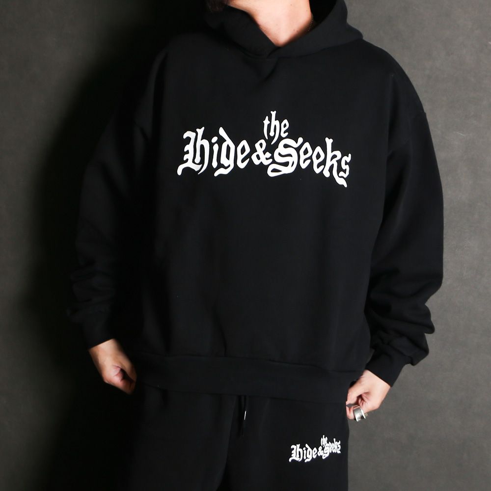 【ラスト1点-サイズM】 " HIDEANDSEEK × Toru Nishiura " / The H&S Hooded Sweat Shirt - BLK / プルオーバーパーカー / H30th-010226