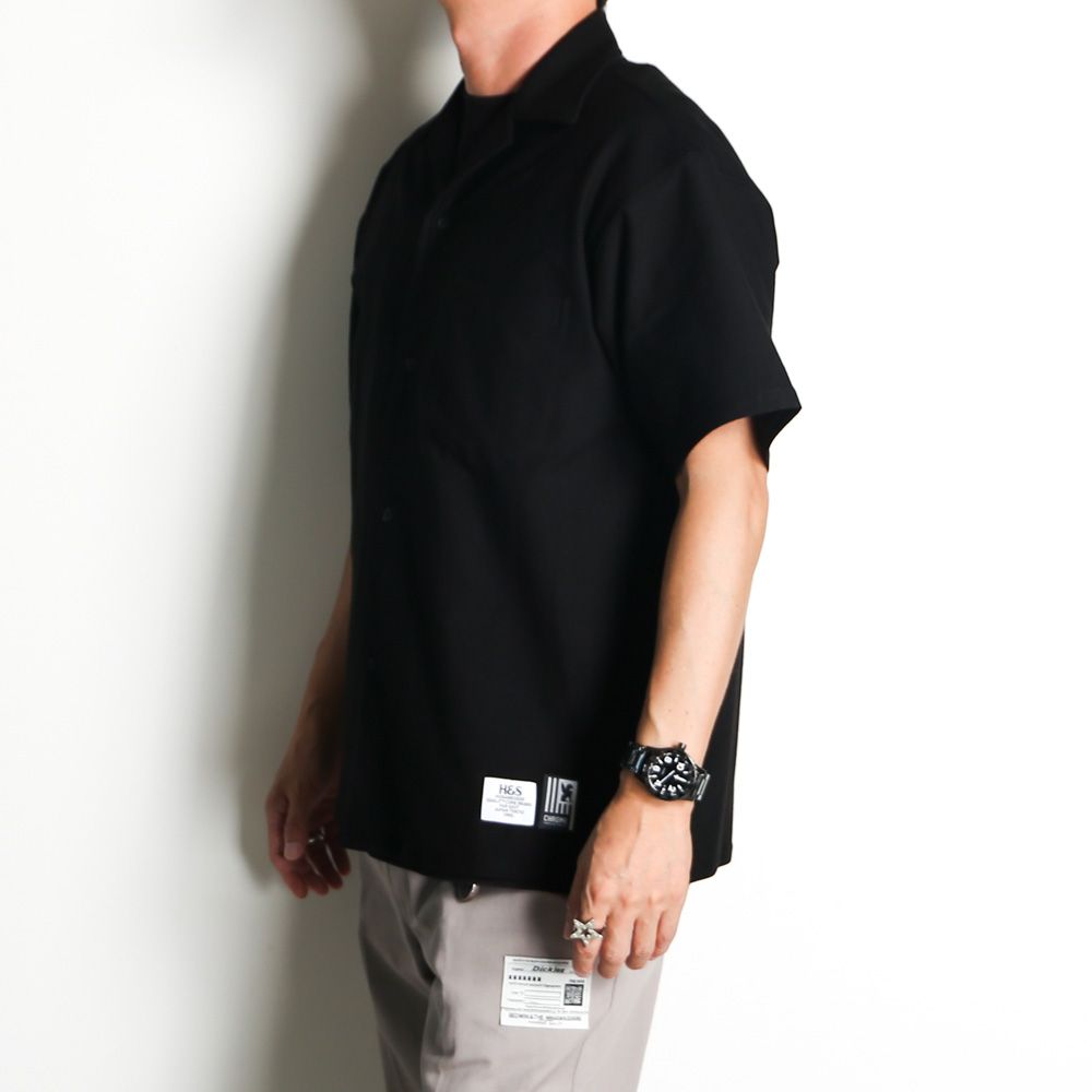 H&S×Chrome 8℃- S/S Shirt (26aw) - BLK / 半袖シャツ / HS-070126