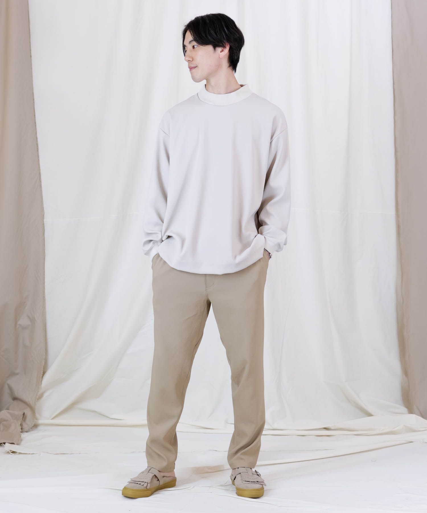FULLDULL MOCK NECK L/S T / モックネック プルオーバーシャツ / 379111