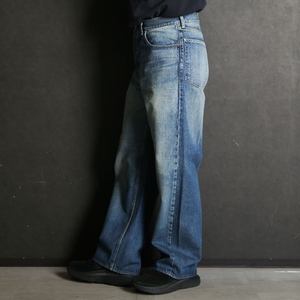 CLEAN CYLINDER FIT JEANS - INDIGO V.W / オーガニックコットン 13.5oz セルビッチデニム - クリーンシリンダーフィットジーンズ / M26A10PT12C