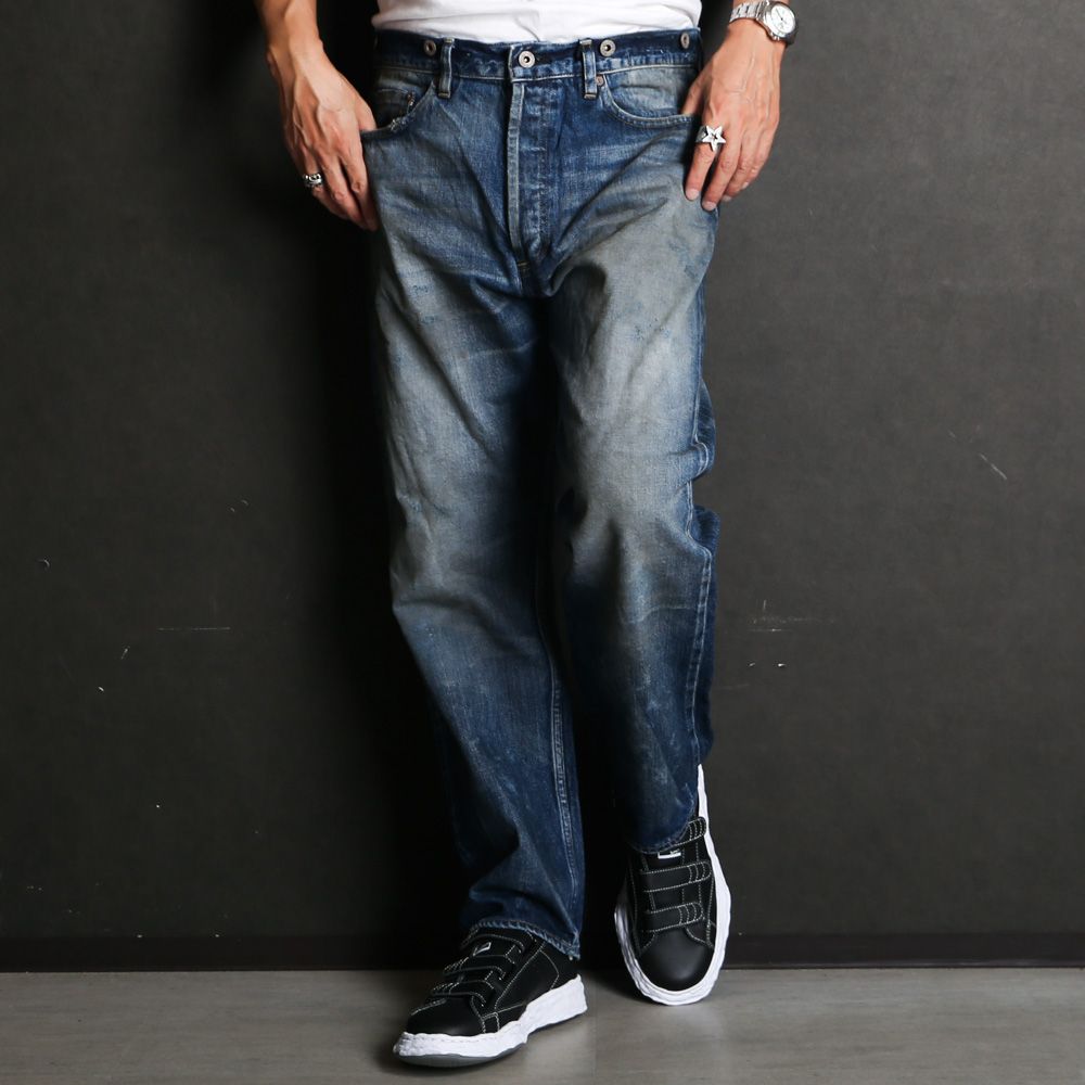 25ss 新品 MADNESS マッドネス エイジングデニムパンツ L 25ss 新品 MADNESS マッドネス エイジングデニムパンツ L