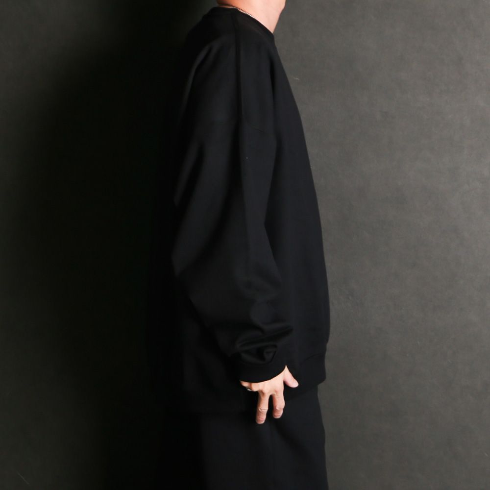 HUGE SWEAT - BLACK / オーガニックコットンヘビー吊裏毛 - ヒュージスウェット / A26A09CS01C