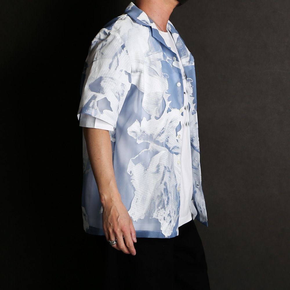 "TRANSPARENT FLOWER" OPEN COLLAR SHIRTS / オープンカラーシャツ / TA23SS-SH036