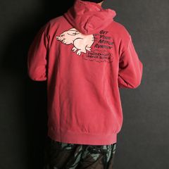 RUNNING LOGO HOODIE - CRIMSON RED / プルオーバーパーカー