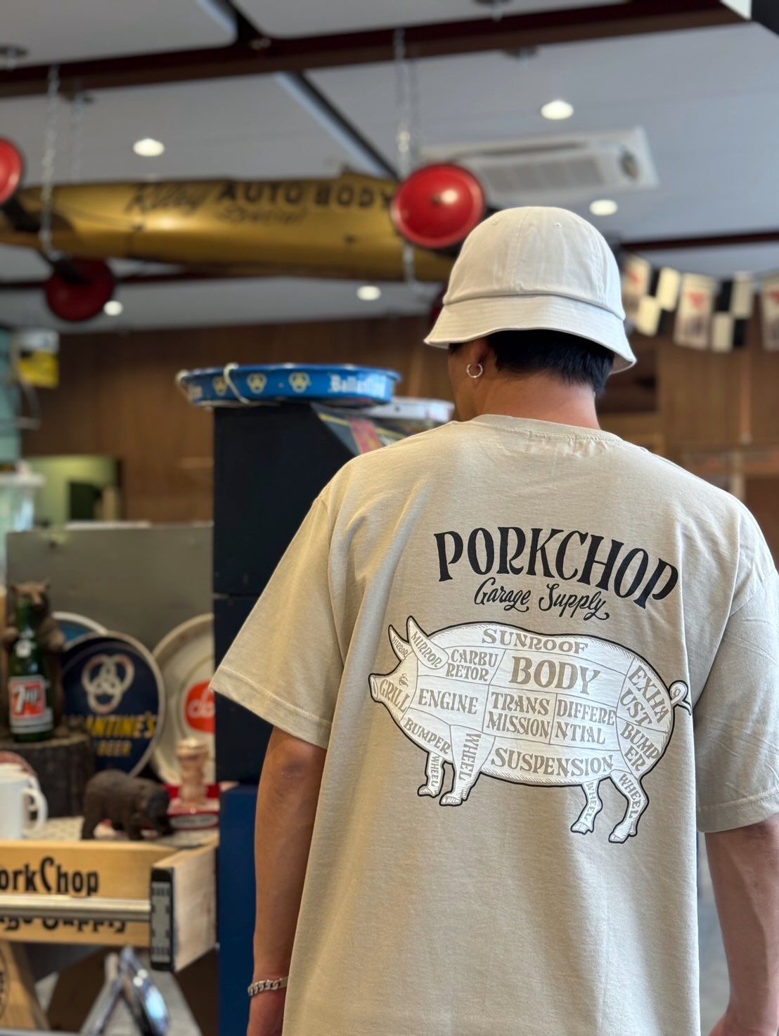 PCP BACK TEE - SAND / ショートスリーブTシャツ