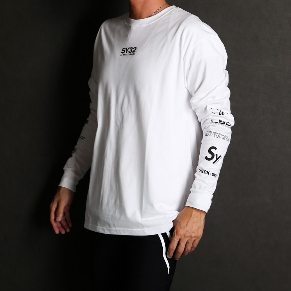 SY32 by SWEET YEARS - LOOSE SILHOUETTE MULTI LOGO L/S TEE / ロング