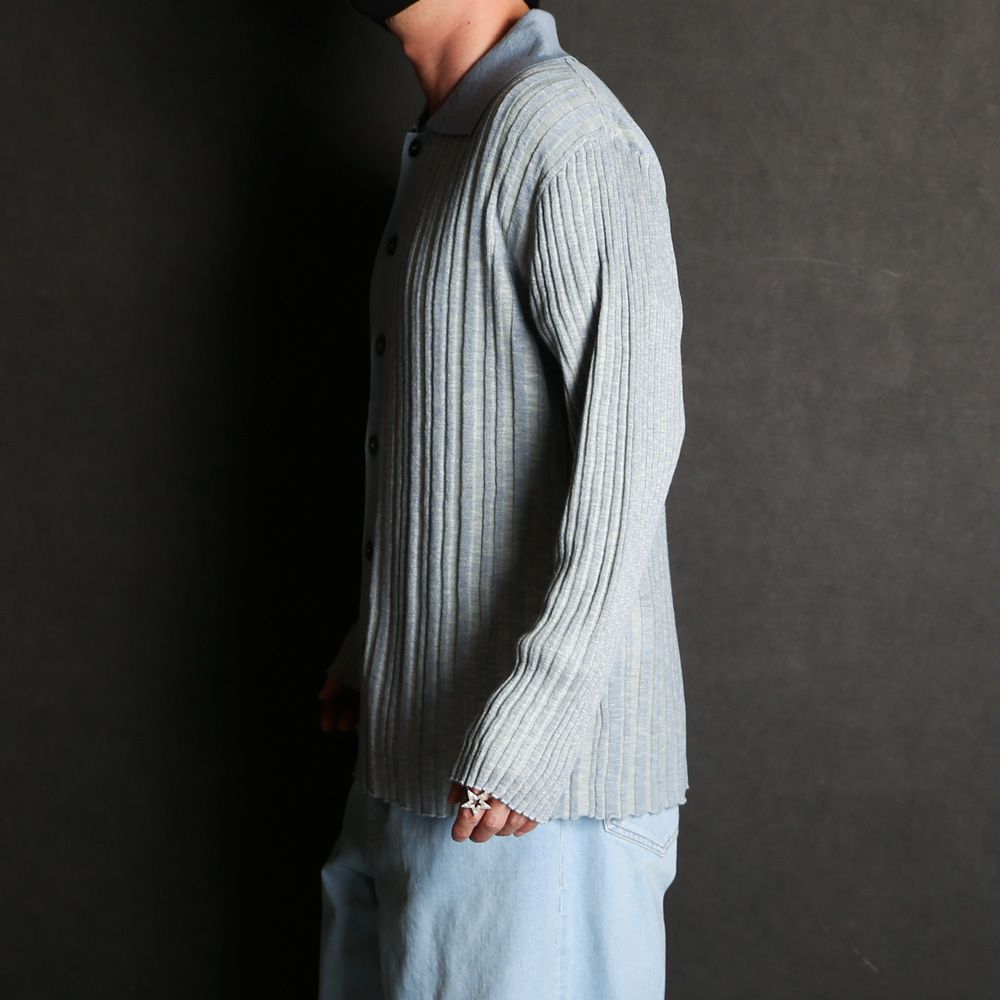 "RIB KNIT" CARDIGAN / サマーニット カーディガン / TA23SS-KN106