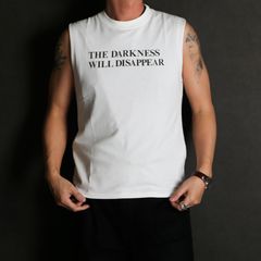 Typography Short N/S Tee T/C - WHITE / ノースリーブ Tシャツ / G16TS094