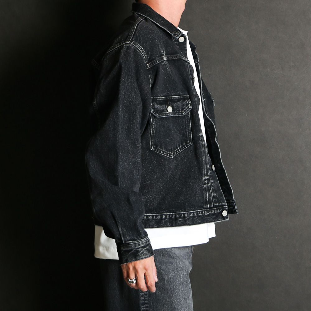 ×HAGUN / 2ND TYPE LAGE TRACKER JACKET - BLACK / デニムジャケット / VTM-25-O-108