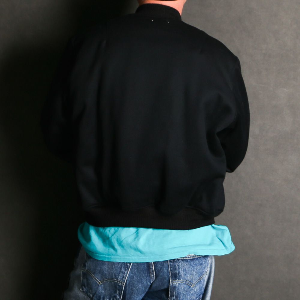 Wool  Melton Bomber JKT - BLK / 2511-9001