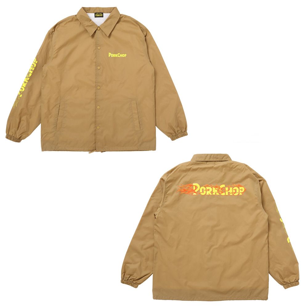 BURNING LOGO COACH JKT - KHAKI / コーチジャケット