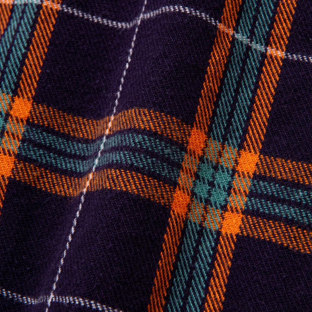 COTTON FLANNEL NAVY CHECK SHIRT / コットンフランネル レギュラーカラーシャツ / 24'RS-0807