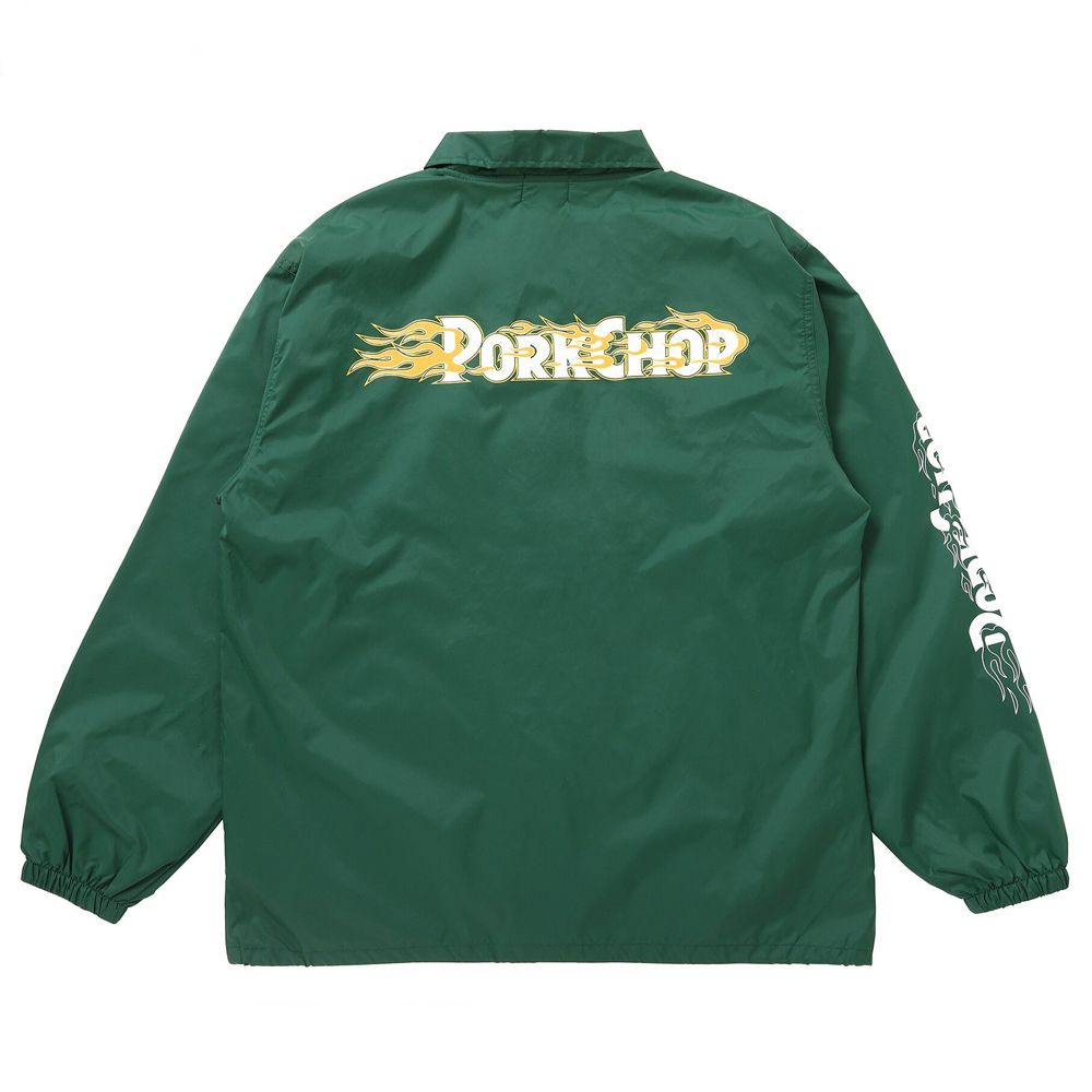 BURNING LOGO COACH JKT - IVY GREEN / コーチジャケット