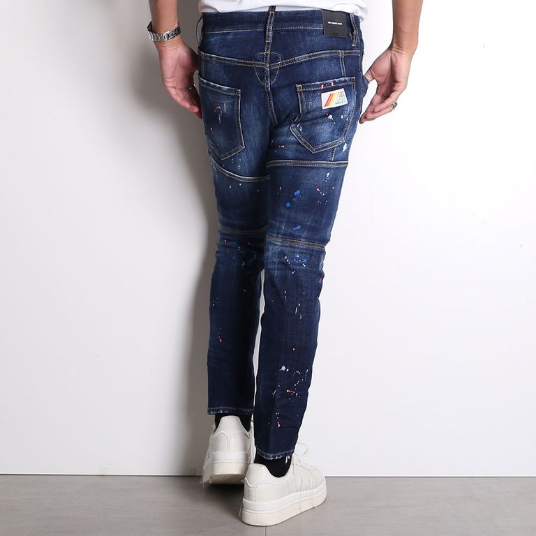 Dsquared2 ペンキ タイディバイカー デニム ダメージ加工 46 メンズ 
