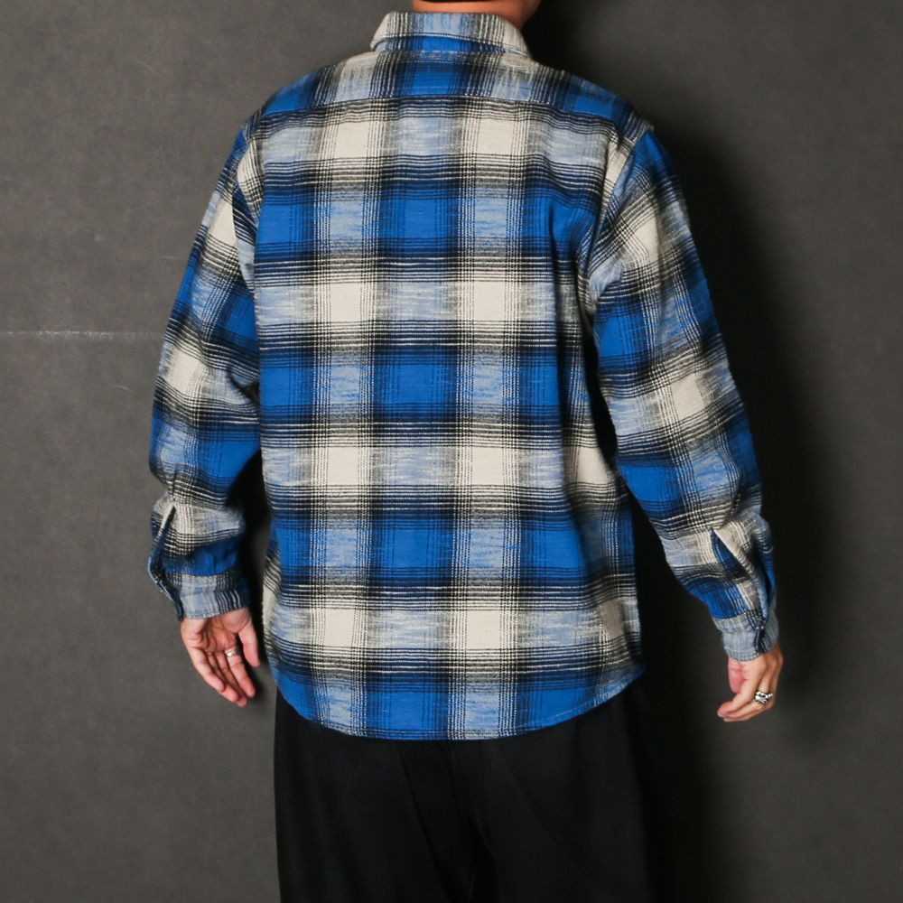 Heavy Cotton Flannel Ombre Work Shirt  - BPT / MDFBF09503