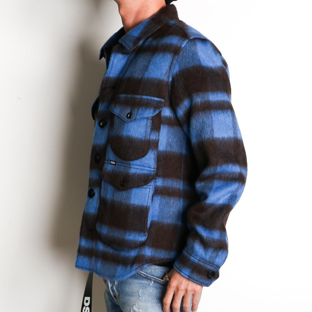 PLAID FUR WORK SHIRTS-TYPE JACKET / ブランケットチェック ワークシャツジャケット / TJK-F2016