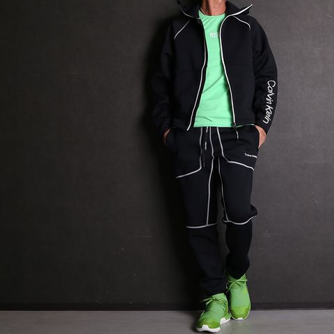 【Calvin Klein Jeans】【SY32 by SWEET YEARS】【Y-3】セットアップコーディネート(BLACK×GREEN)