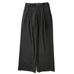 Wide Chalk Stripe Utility Trousers / ワイドトラウザー - ポリエステルレーヨン 2WAYストレッチ / SN-633B