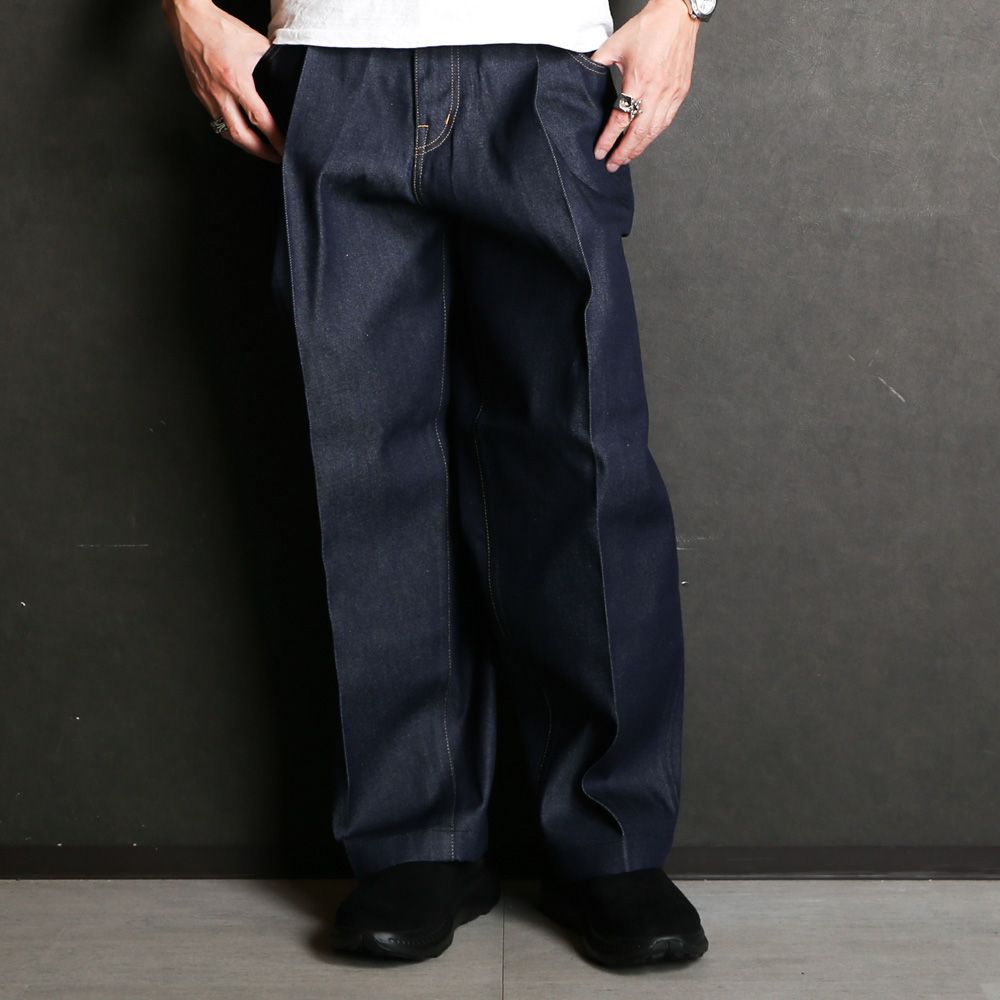 NEONSIGN - Wide denim slacks “Rigid” / N0343 | chemical