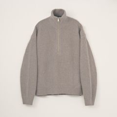 RACCON HALF ZIP KNIT - GREIGE / ハーフジップニット / VTM-26-K-106