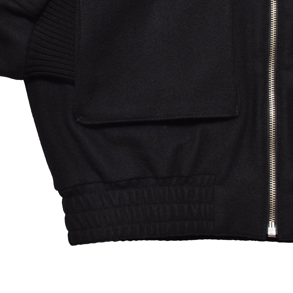 Wool Light Melton Flying JKT - BLK / 2510-9001