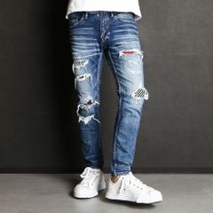STRETCH DENIM 5P CROPPED TAPERED (DAMAGE REPAIR) / 5ポケット ストレッチデニム クロップドパンツ / TPT-S2104