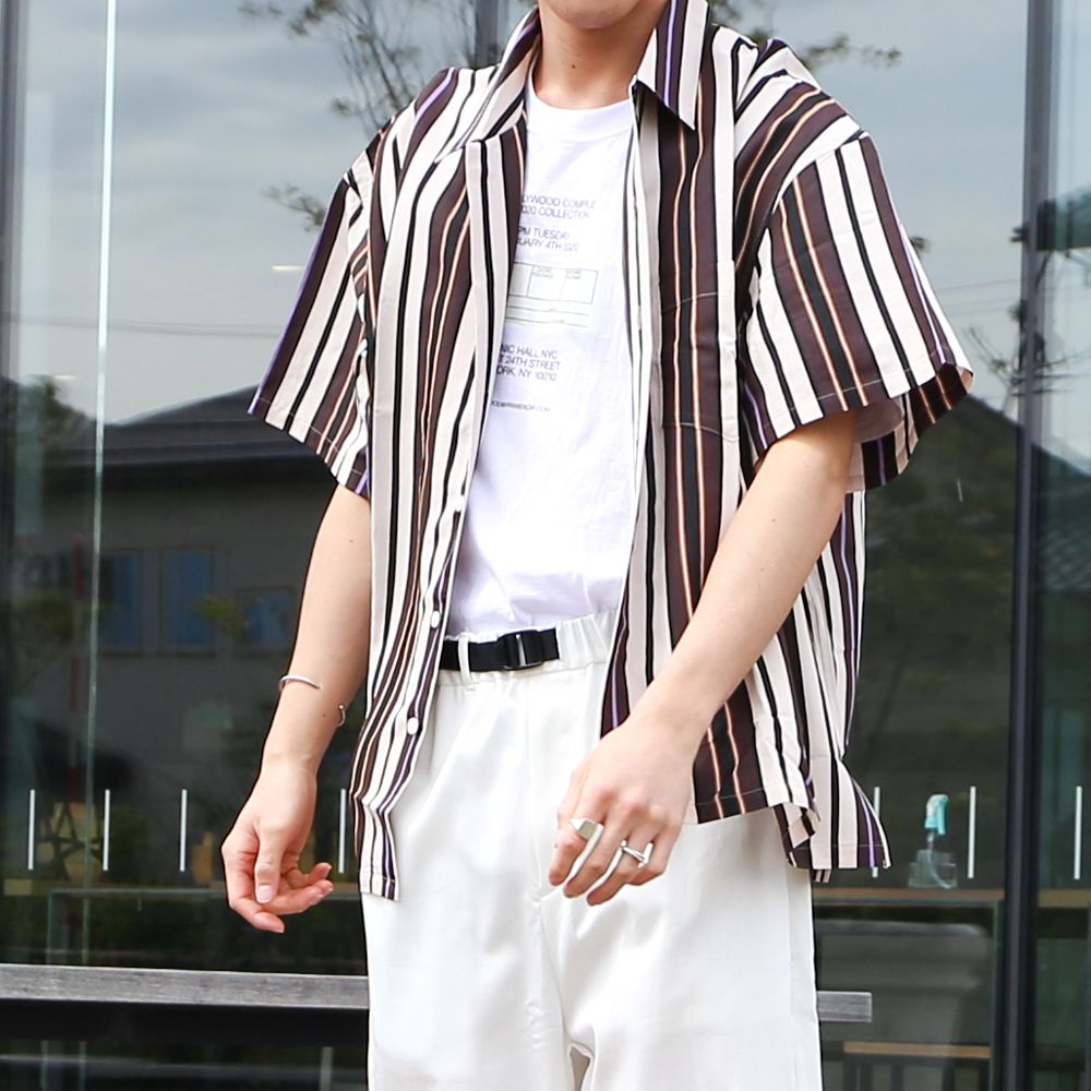 superNova. - Short sleeve big shirt 壱 - Multi Stripe / 半袖ビッグ ...