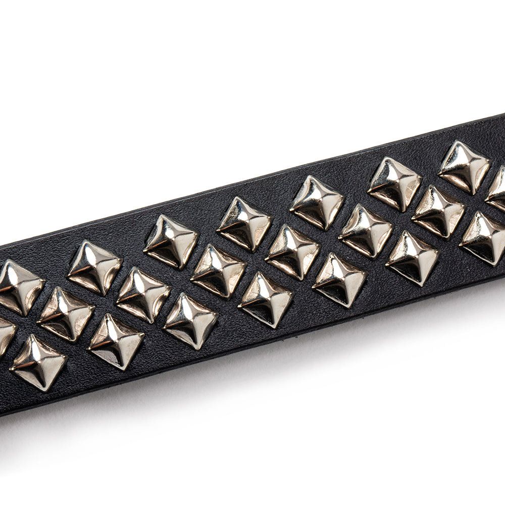 CALEE - STUDS LEATHER NARROW BELT / スタッズ ベルト / CL
