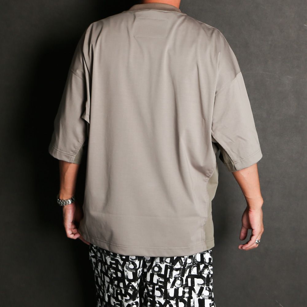CREW NECK HALF SLEEVE T-SHIRT - BEIGE / 9241-CS53-033
