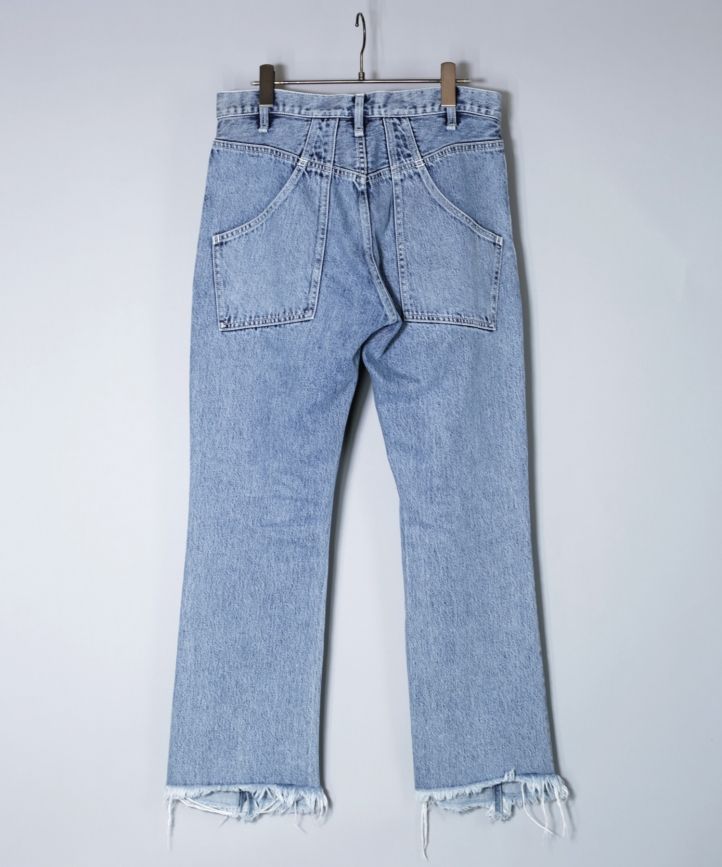 Iroquois - CHEMICAL WASH FLARE DENIM PT / ケミカルウォッシュ 