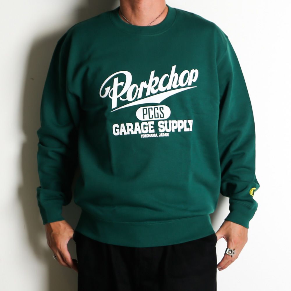 SCRIPT COLLEGE SWEAT - GREEN / スウェット