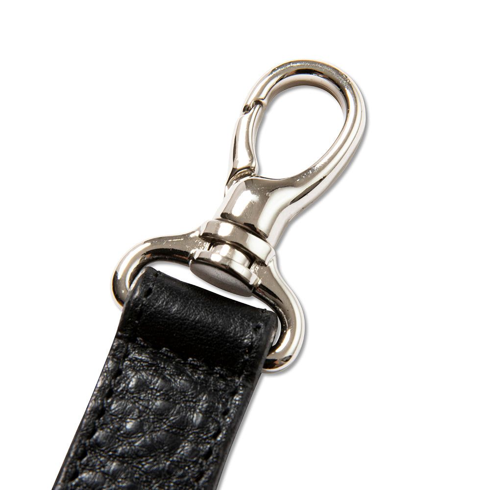 CALEE - SILVER STAR CONCHO LEATHER KEY RING / スターコンチョ