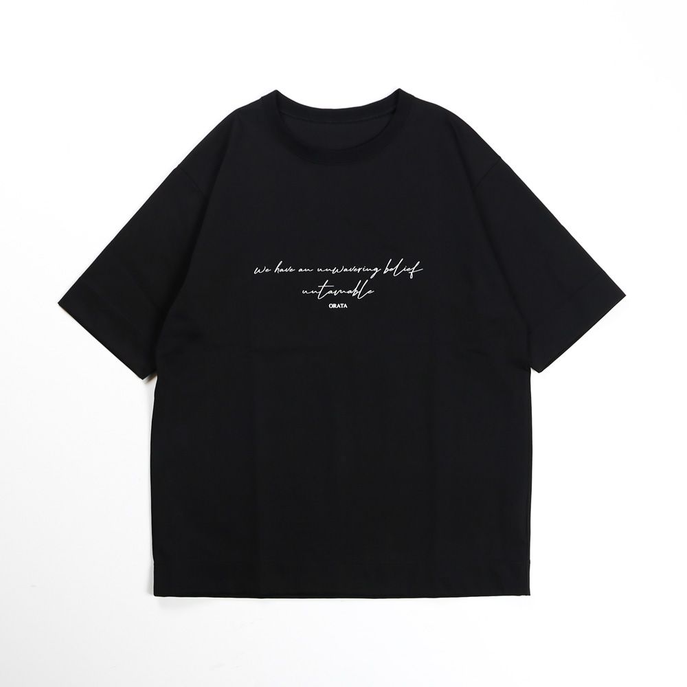Cursive message T / メッセージロゴ オーバーTシャツ / OR1-T-001