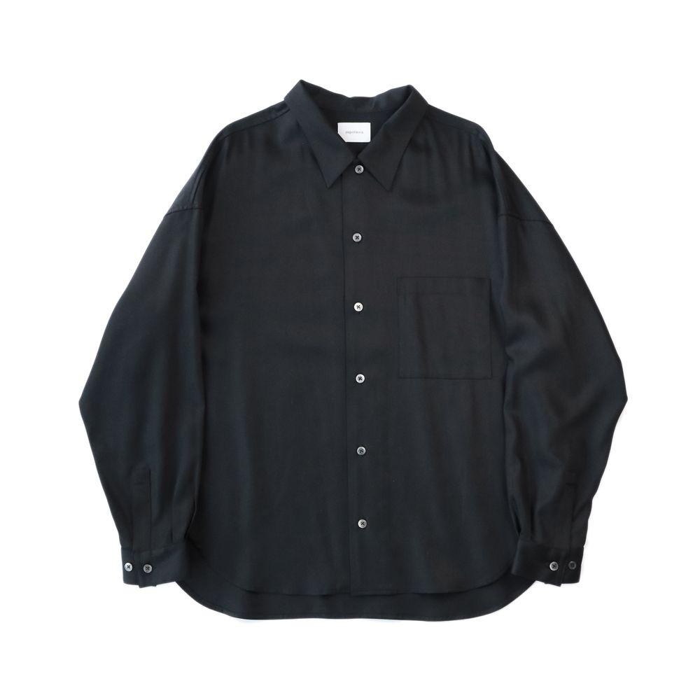 Regular fit big shirt - Rayon poly gabardine / レギュラーフィット ビッグシャツ ギャバジン / SN-411A