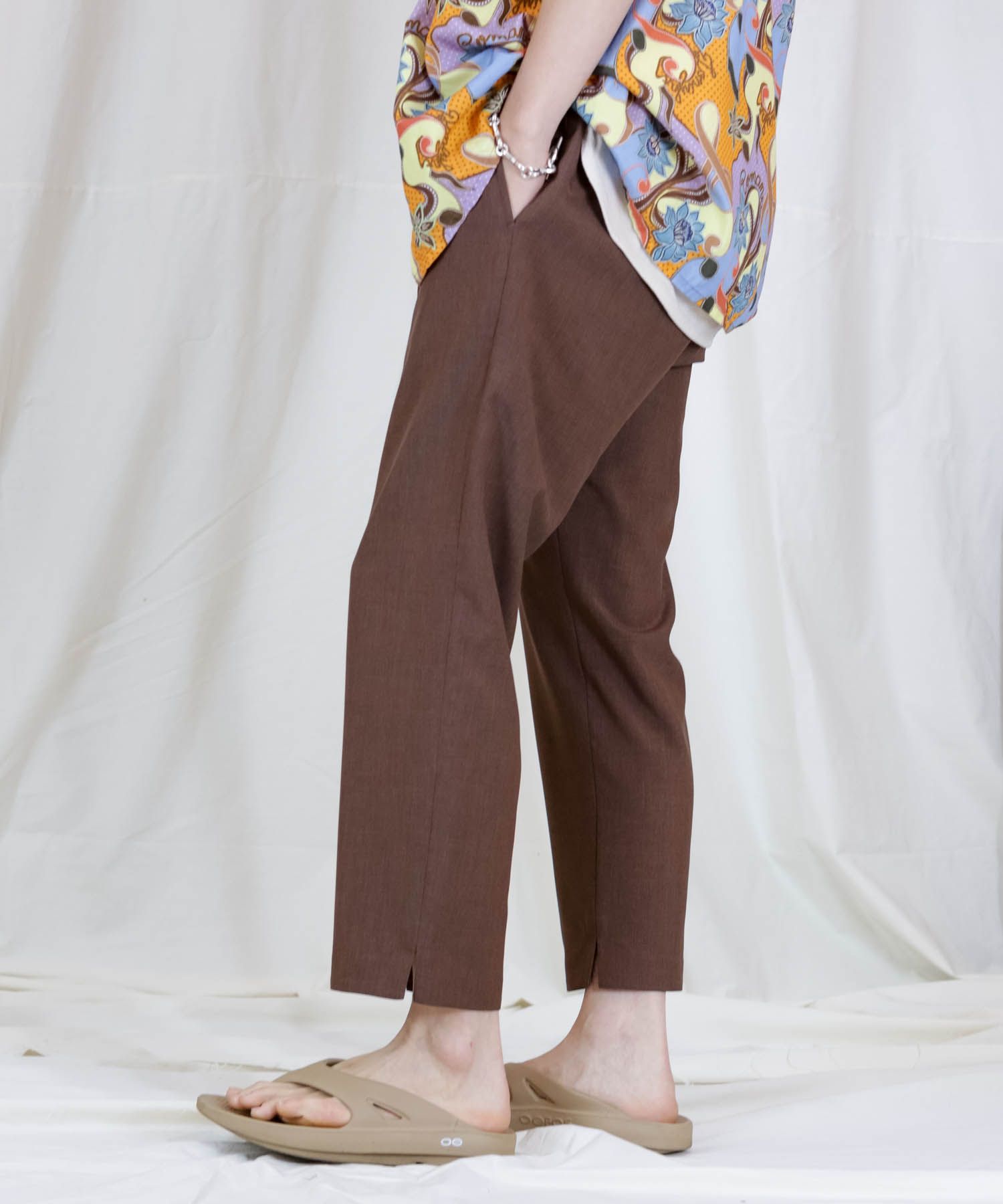 REFLAX WEATHER CLOTH PT / サイドスリット テーパードパンツ / 479102